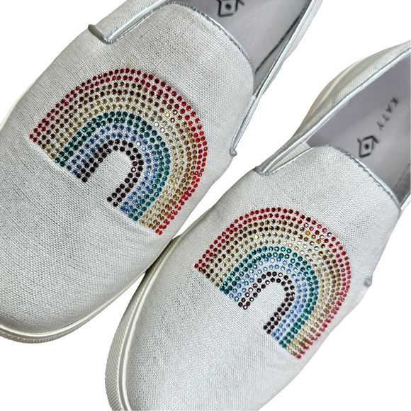 Katy Perry The Kerry Canvas Rainbow Slip-On Sneakers - Picture 6 of 10